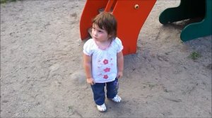 Miss Adele три годика! Аделина с папой играет на детской площадке.!))2013 год.