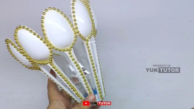 Ide Kreatif - Plastic Spoons Craft Ideas Handmade | Best Out Of Waste | Flower Vase Ideas DIY смотреть онлайн