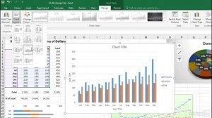 Choose a chart layout with the QuickLayout option Microsoft Excel 2016 Microsoft Excel 2016