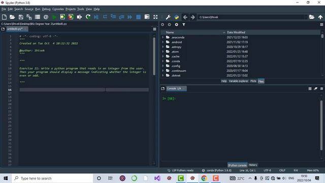 Python Exercise Tutorial Series | Exercise 21