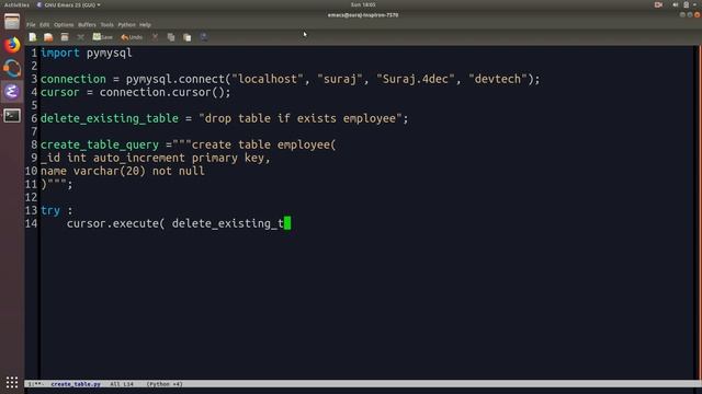 Python PyMySQL Tutorial 2 : Create Table in MySQL Database смотреть онлайн