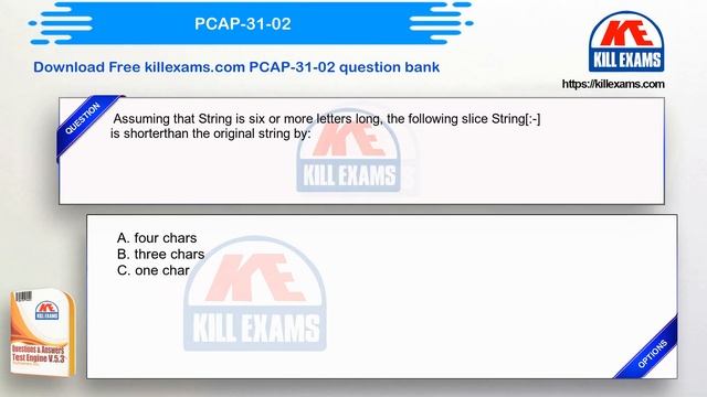 PCAP-31-02 - PCAP Certified Associate in Python Programming - 2020 2020 Updated dumps by Killexam смотреть онлайн