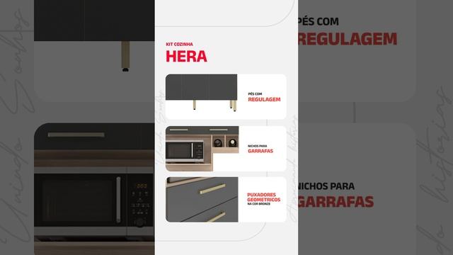 Armário Cozinha Compacta 8 Portas 2 Gaveta espaço Duplo Forno Hera смотреть онлайн