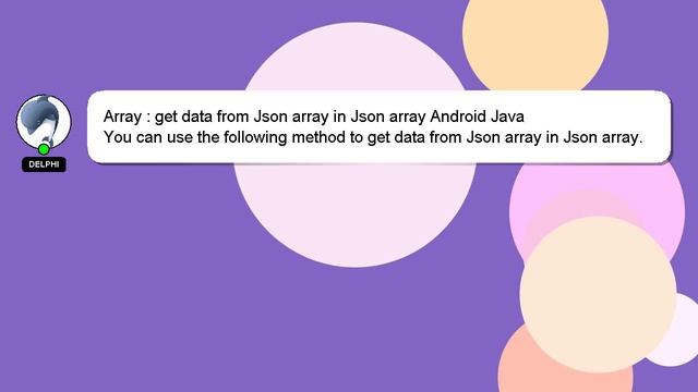 Array : get data from Json array in Json array Android Java