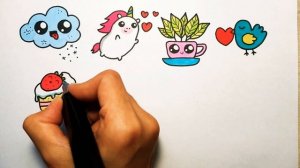 МИЛЫЕ РИСУНКИ легко/КАВАЙНЫЕ рисунки/ЛЕГКИЕ рисунки для срисовки/идеи для наклеек