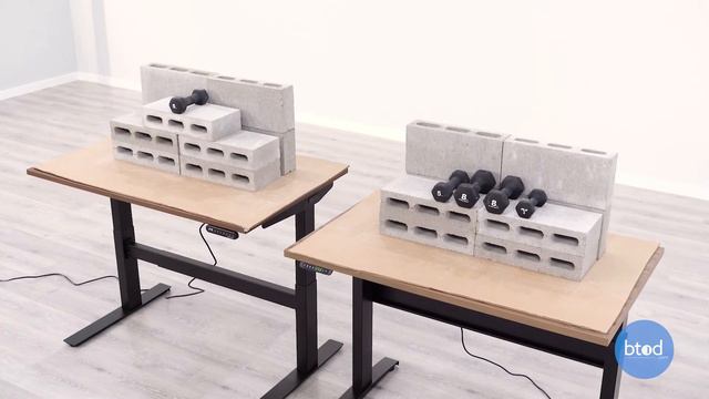 Uplift v2 Commercial vs. BTOD VertDesk v3 Standing Desk Weight Capacity Comparison