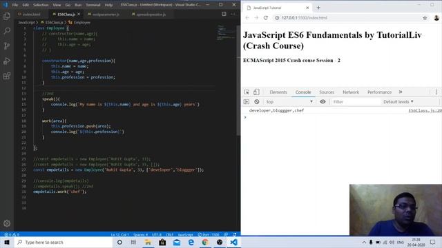 Lecture 7.2: ECMAScript 2015 crash course | ES6 Javascript Tutorial For Beginners | ES6 Crash Cours