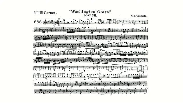 Washington Grays March By Claudio Grafulla - 1st B-flat Cornet смотреть онлайн