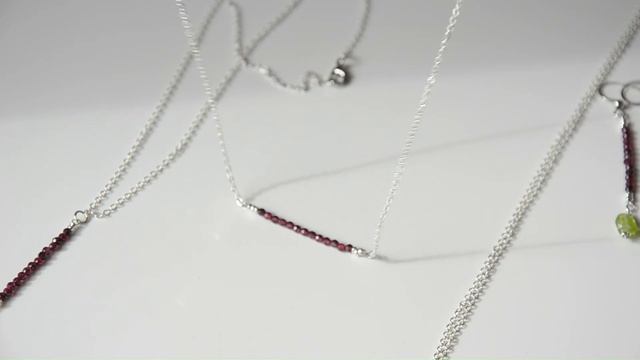 Цепочка и Серьги с Подвеской из Шпинели. Авторская Бижутерия.Ручная Работа