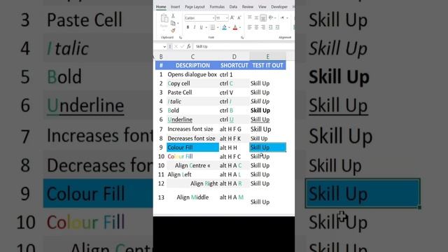 Top Formatting excel shortcuts in under 60 seconds! #exceltips #excelshortcuts #excelformulas