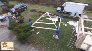 Беседка для дачи из оцилиндрованного бревна