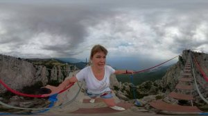 Подвесной мост в Крыму на Ай-Петри – лестница над пропастью