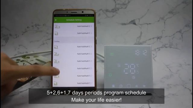 Терморегулятор FUJIHOME BHT-003W c WIFI управлением. смотреть онлайн
