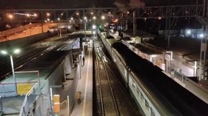 BKL Shots: Электропоезд ЭП2Д прибывает на ст. МЦД-2 Щербинка (вид с моста)