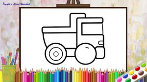 Как нарисовать ГРУЗОВИК. Оживающие рисунки для малышей