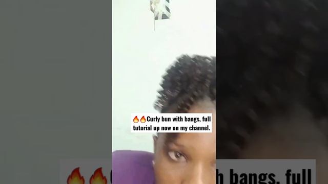 how to make curly bun with bangs using kenekalon hair.