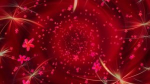 Фон для монтажа. Цветы летят в туннеле