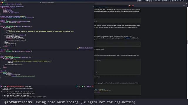 Live coding a Telegram bot in Rust part 1 смотреть онлайн