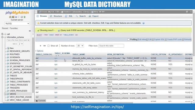 Data Dictionary in MySQL | About Information Schema in MySQL #57