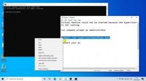 solution of Virtual Machine could not be started because the hypervisor is not running