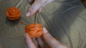 карвинг роза из моркови