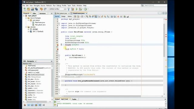 mp3 music player using java in netbeans - easy way смотреть онлайн