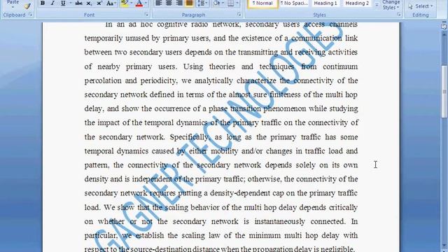 TEMPORAL TRAFFIC DYNAMICS IMPROVE THE CONNECTIVITY OF AD HOC COGNITIVE RADIO NETWORKS смотреть онлайн