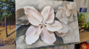 Интерьерная картина ЦВЕТЫ ЯБЛОНИ видео мастер класс. Живопись маслом.Студия живописи "Оксилайт Арт"