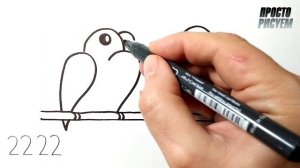 Как нарисовать РИСУНОК ИЗ ЦИФР 2222