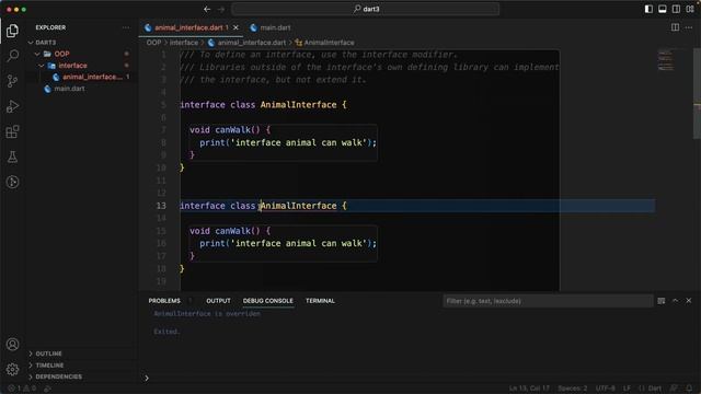 Flutter | Dart | Interface & Pure Interface  Class