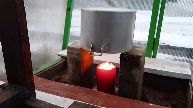 Может свеча подогреть теплицу? Проводим опыт. смотреть онлайн