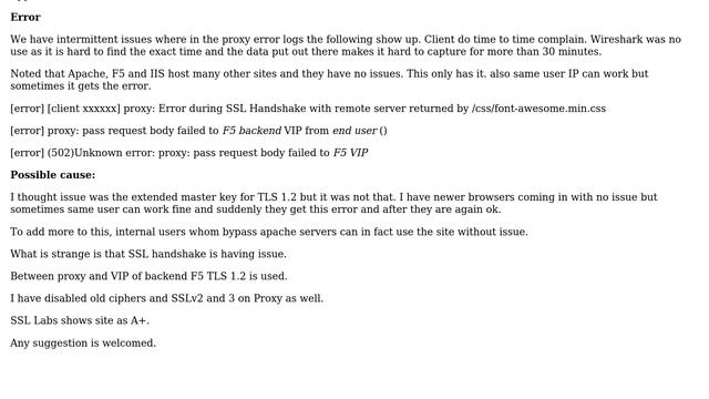 DevOps & SysAdmins: F5, Apache and IIS - Error during SSL Handshake with remote server returned смотреть онлайн