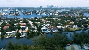 Doing Orbit with  DJI Mavic 2 Pro around Harbor Beach in Fort Lauderdale.