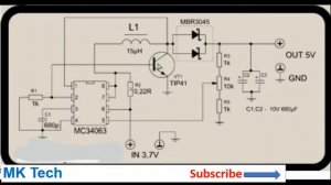 3.7V to 5V DC DC Boost Converter for Lithium Battery Charger