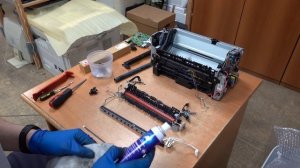 #148 HP LaserJet P1005 / P1006 / P1007 / P1008 замена термопленки | ПОЛНАЯ РАЗБОРКА - ЧИСТКА