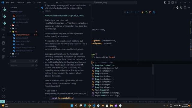 Flutter FIREBASE chatting app complete tutorial - 2023