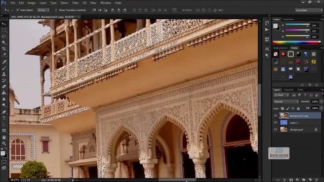 Adobe Photoshop CC tutorial #3 Sky Replacement-Advanced : Colour range [English] смотреть онлайн
