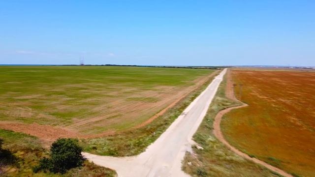 Западный Крым 2021 Дорога в Порт Черноморнефтегаз - долгожданный ремонт начался Черноморский район смотреть онлайн