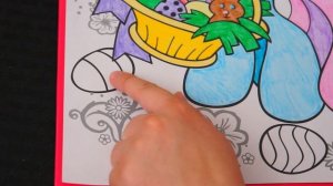 Coloring Rainbow Dash Easter Egg My Little Pony GIANT Coloring Book Page Crayons | KiMMi THE CLOWN