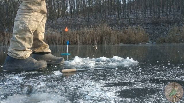 Ловля щуки ЗИМОЙ по ПЕРВОМУ ЛЬДУ . Зимняя рыбалка смотреть онлайн