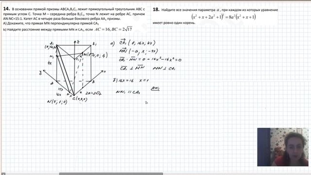 разбор 343 варианта Ларина, 14 и 18 задания смотреть онлайн