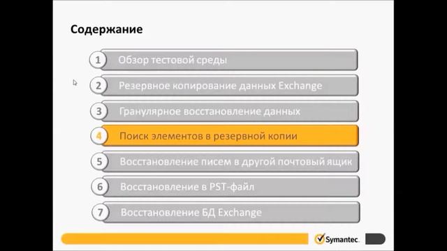 Symantec Backup Exec 2014. Работа с Microsoft Exchange. смотреть онлайн