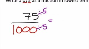 How to a Decimal Value as a Fraction in Lowest Terms: 0.075