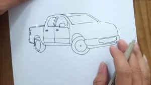 How to draw a Toyota Tundra step by step