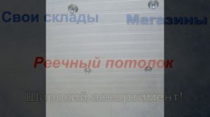 Реечный потолок белый со вставкой