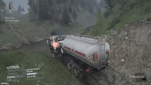 Spintires: MudRunner mods Ford F-750 Cat 770G Chevrolet CK 1500 Карта Горные ручьи DAN 96320 смотреть онлайн