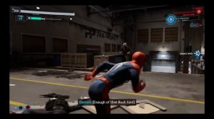 Electrify 10 enemies - Perform 10 Dodge Under moves | Spider Man PS4 - Deamon Warehouse - No damage