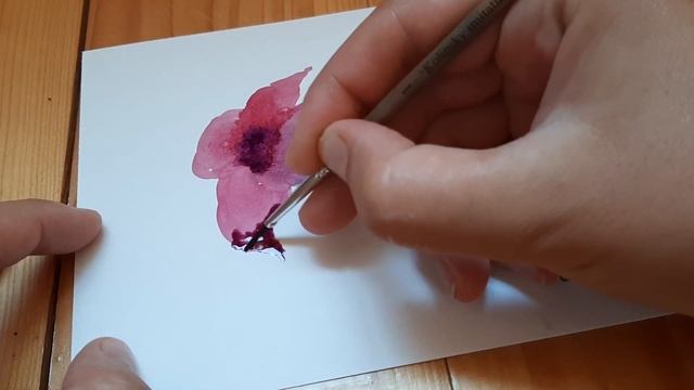 Рисую ПЕТУНИЮ АКВАРЕЛЬЮ смотреть онлайн