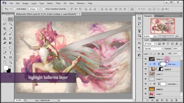 Watercolor Effect 2 Photo Manipulation in Photoshop смотреть онлайн