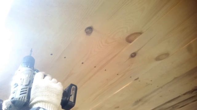 Баня. Потолок из опилкобетона. смотреть онлайн